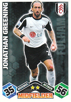 Jonathan Greening Fulham 2009/10 Topps Match Attax #156